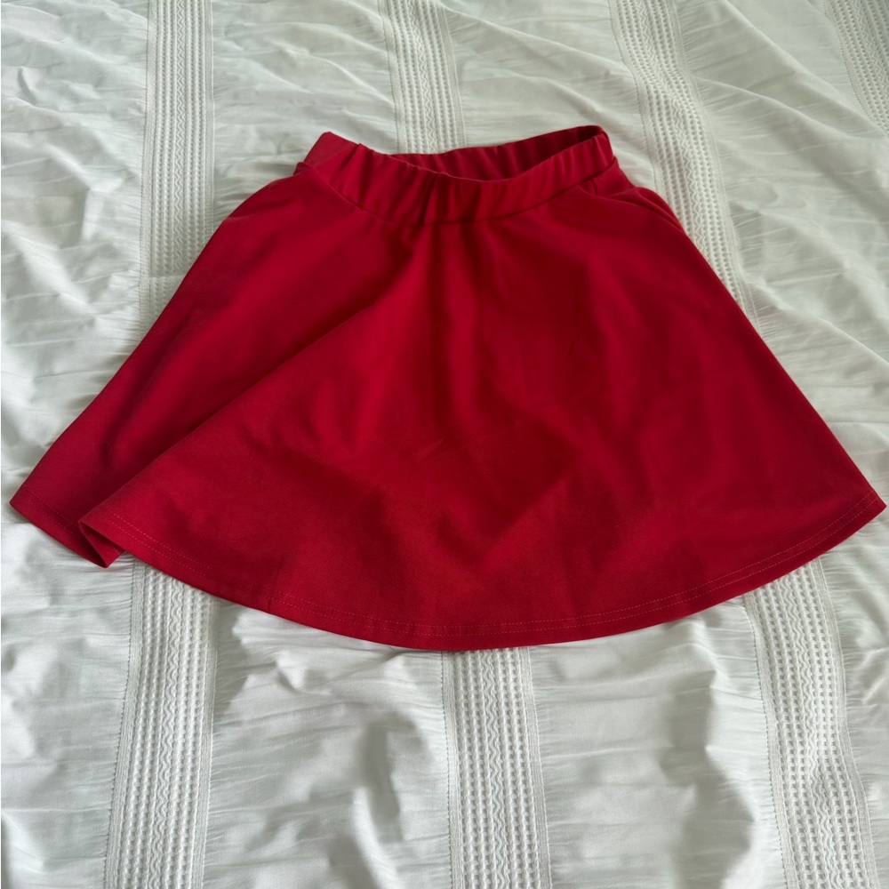 A-line Red Miniskirt